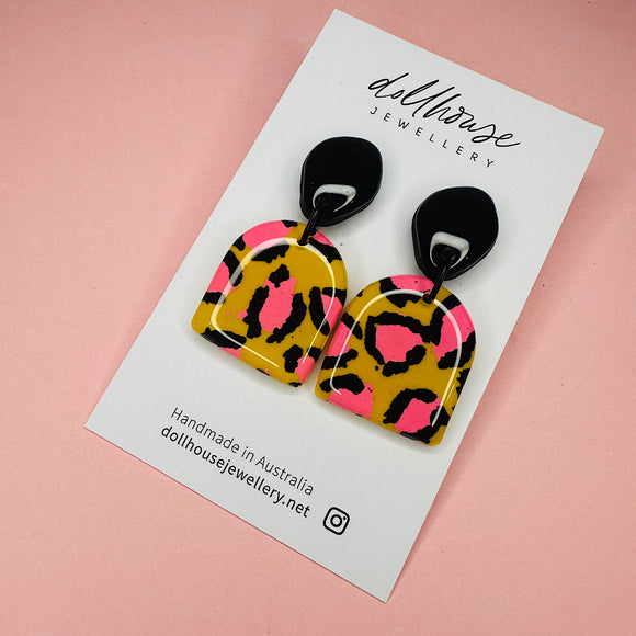 Lizzie Small - Pink & Yellow Leopard